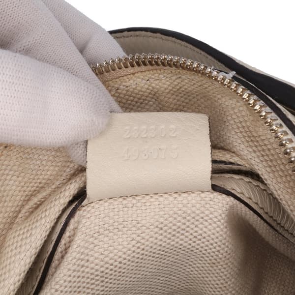 Pre-owned Gucci Leather Soho Boston White