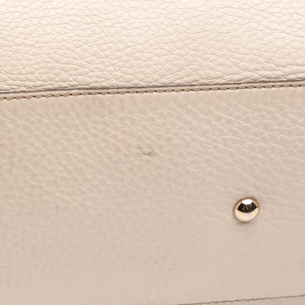 Pre-owned Gucci Leather Soho Boston White