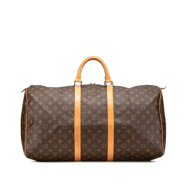 Pre-owned Louis Vuitton Monogram Keepall 55 Brown