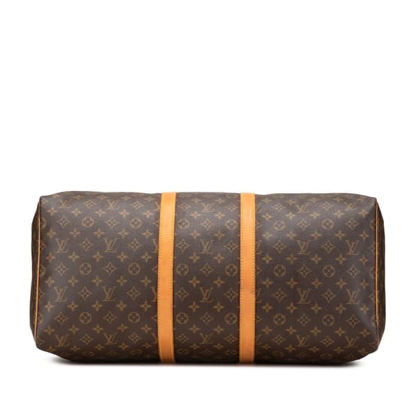 Pre-owned Louis Vuitton Monogram Keepall 55 Brown