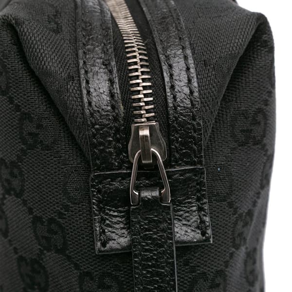 Pre-owned Gucci GG Canvas Boston Bag Black