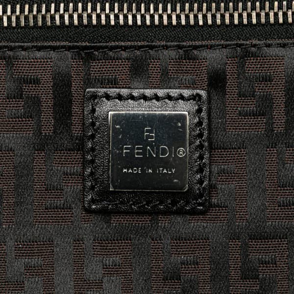 Pre-owned Fendi Zucchino Canvas Travel Bag Brown