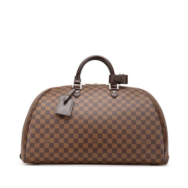 Pre-owned Louis Vuitton Damier Ebene Ribera GM Brown
