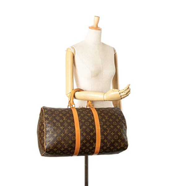 Pre-owned Louis Vuitton Monogram Keepall 45 Brown