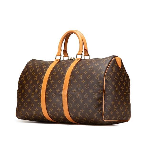Pre-owned Louis Vuitton Monogram Keepall 45 Brown