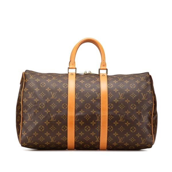 Pre-owned Louis Vuitton Monogram Keepall 45 Brown