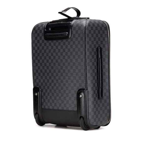 Pre-owned Louis Vuitton Damier Graphite Pegase 55 Black