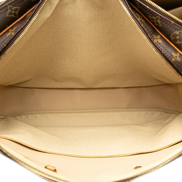 Pre-owned Louis Vuitton Monogram Alize 24 Heures Brown