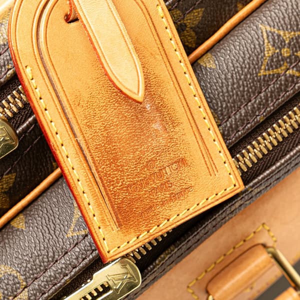 Pre-owned Louis Vuitton Monogram Alize 24 Heures Brown