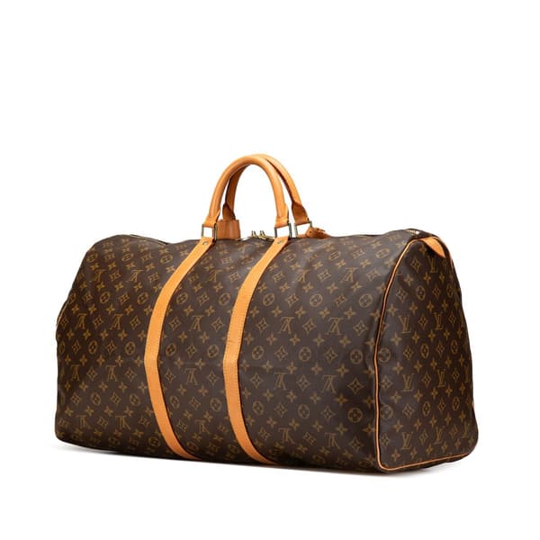 Pre-owned Louis Vuitton Monogram Keepall 60 Brown