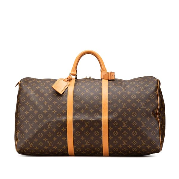 Pre-owned Louis Vuitton Monogram Keepall 60 Brown