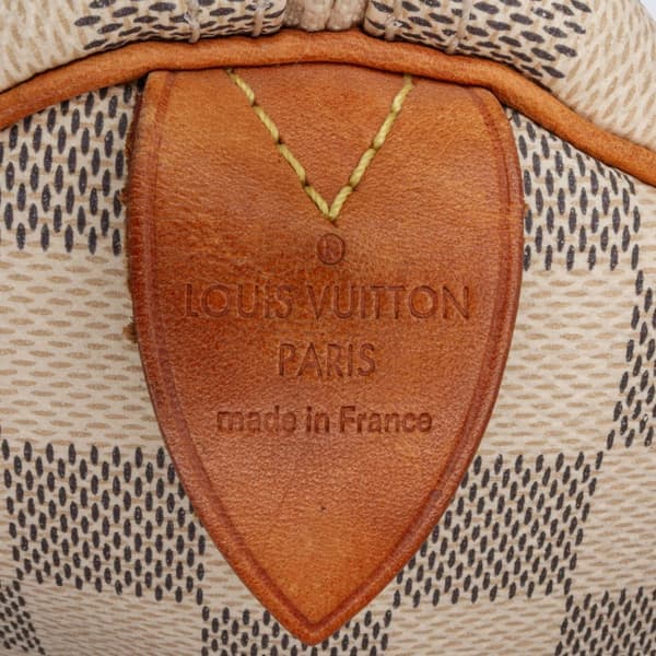Pre-owned Louis Vuitton Damier Azur Speedy 30 White