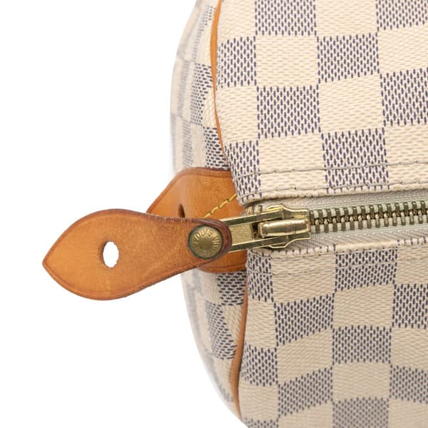 Pre-owned Louis Vuitton Damier Azur Speedy 30 White