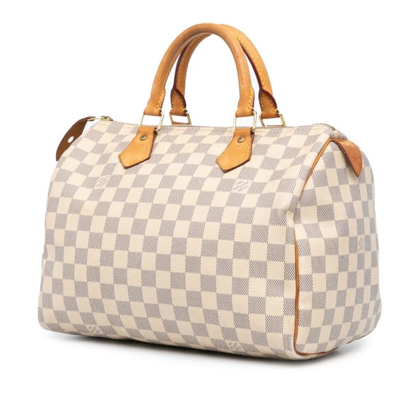 Pre-owned Louis Vuitton Damier Azur Speedy 30 White