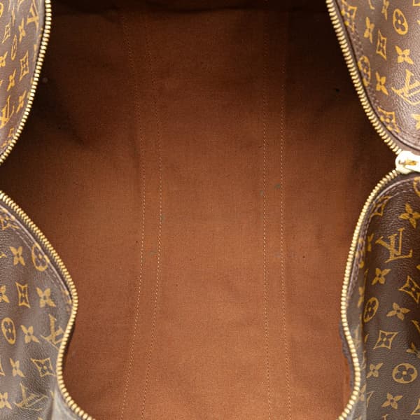 Pre-owned Louis Vuitton Monogram Keepall Bandouliere 55 Brown