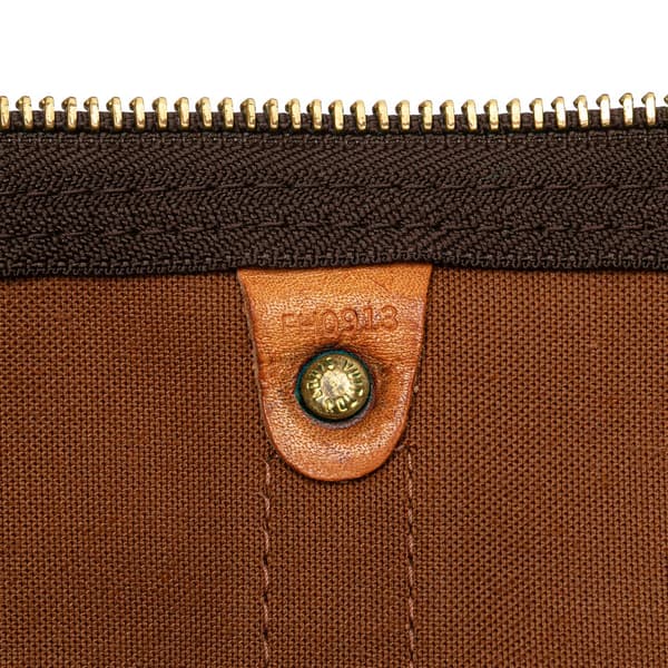 Pre-owned Louis Vuitton Monogram Keepall Bandouliere 55 Brown
