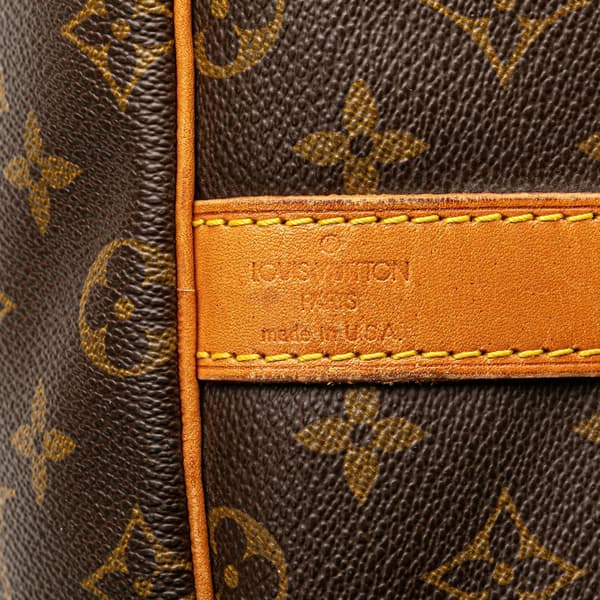 Pre-owned Louis Vuitton Monogram Keepall Bandouliere 55 Brown