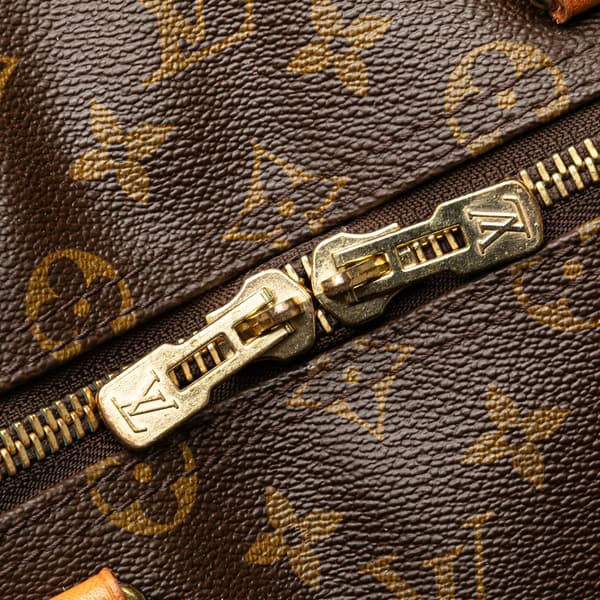 Pre-owned Louis Vuitton Monogram Keepall Bandouliere 55 Brown