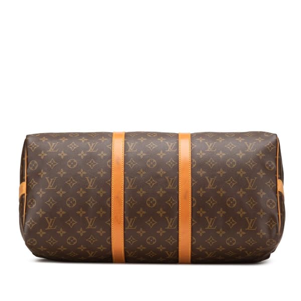 Pre-owned Louis Vuitton Monogram Keepall Bandouliere 50 Brown
