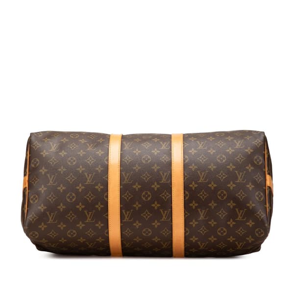Pre-owned Louis Vuitton Monogram Keepall Bandouliere 50 Brown