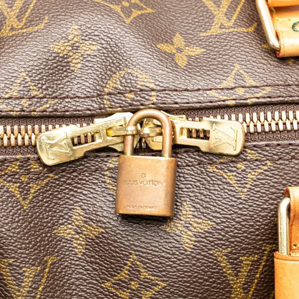 Pre-owned Louis Vuitton Monogram Keepall Bandouliere 50 Brown