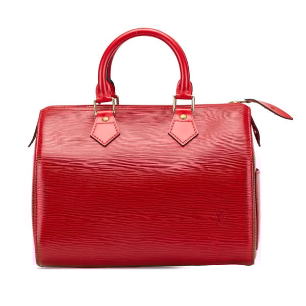 Pre-owned Louis Vuitton Epi Speedy 25 Red