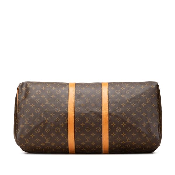 Pre-owned Louis Vuitton Monogram Keepall 55 Brown