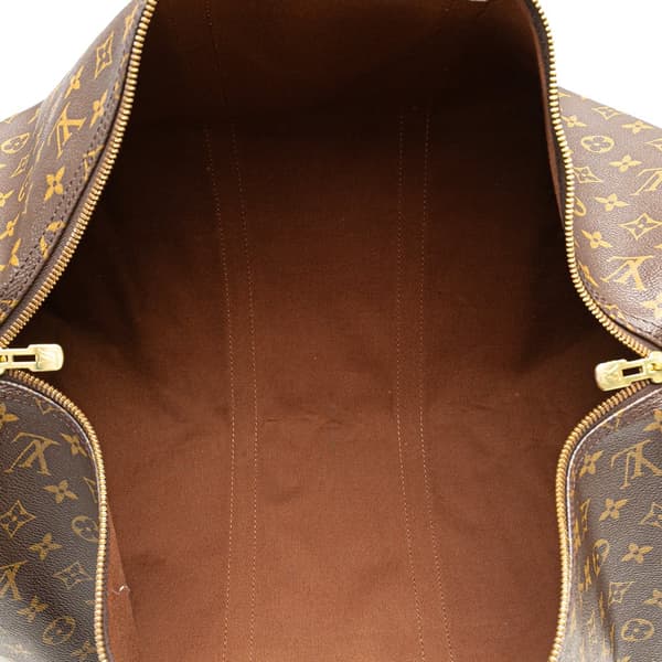 Pre-owned Louis Vuitton Monogram Keepall 55 Brown