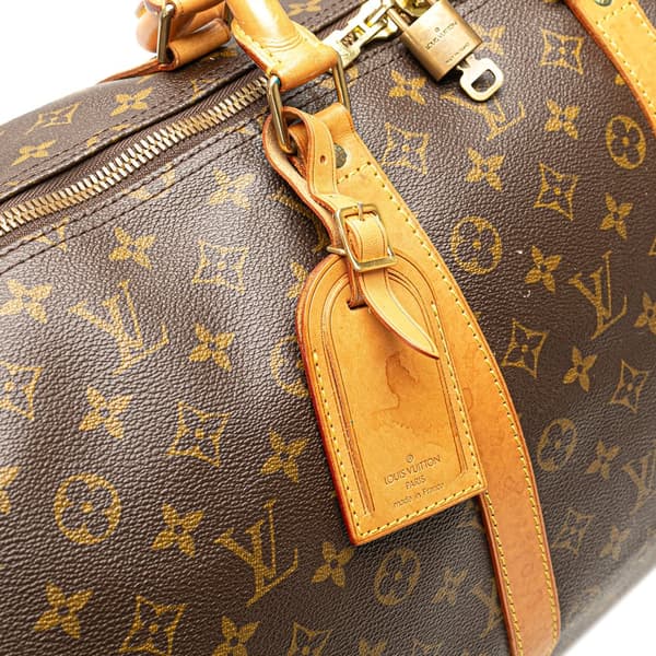 Pre-owned Louis Vuitton Monogram Keepall 55 Brown