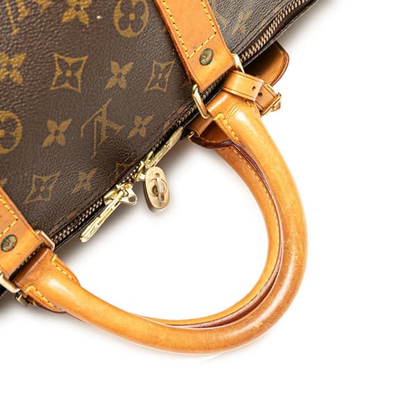Pre-owned Louis Vuitton Monogram Keepall 55 Brown