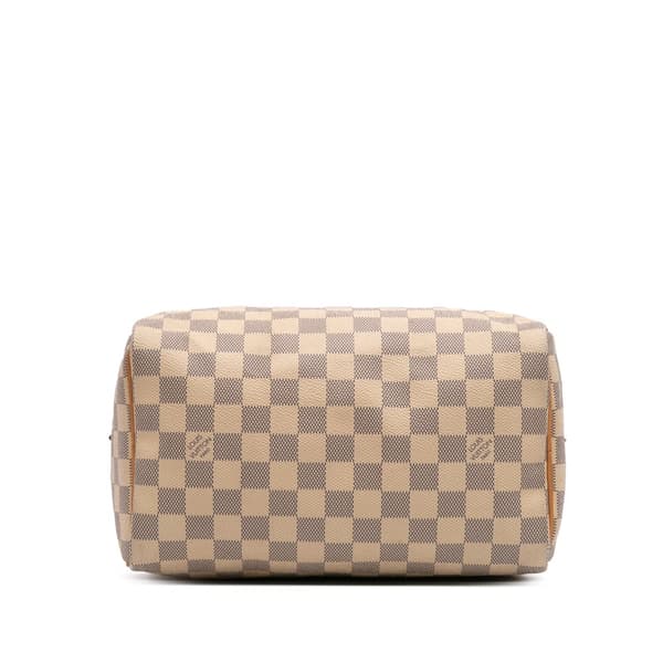 Pre-owned Louis Vuitton Damier Azur Speedy 25 White