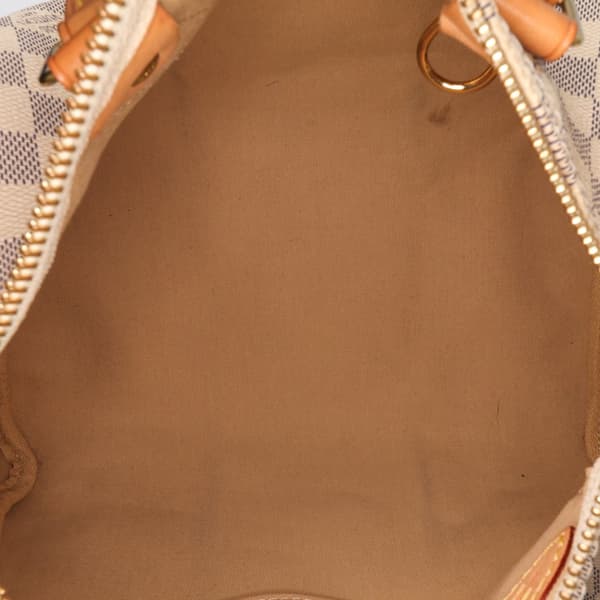 Pre-owned Louis Vuitton Damier Azur Speedy 25 White