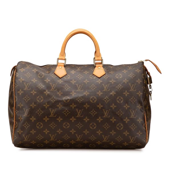 Pre-owned Louis Vuitton Monogram Speedy 40 Brown