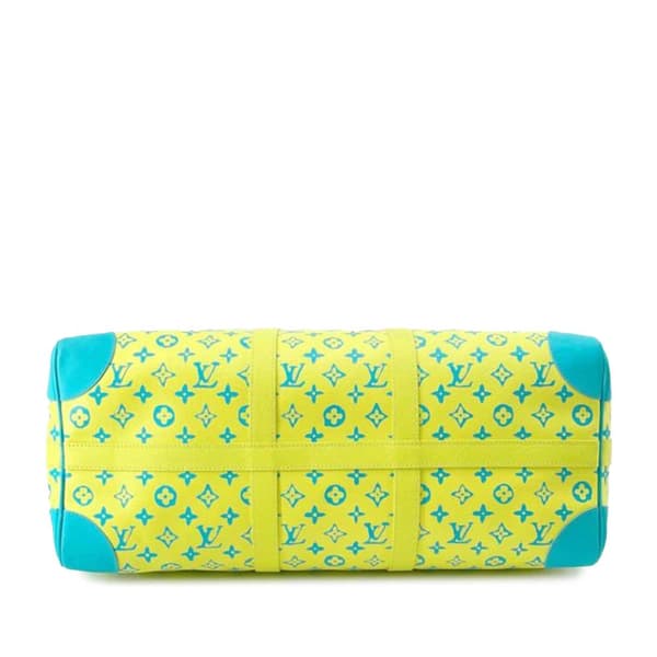 Pre-owned Louis Vuitton Monogram Playground Keepall Bandouliere 50 Yellow