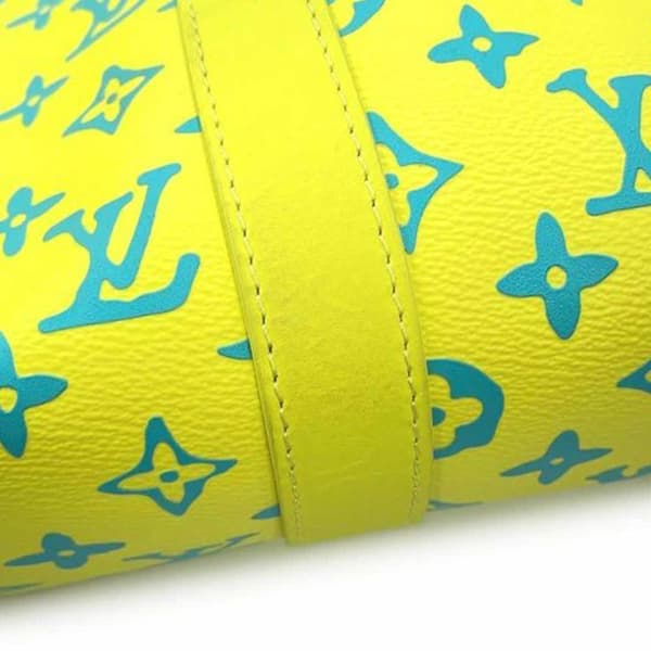 Pre-owned Louis Vuitton Monogram Playground Keepall Bandouliere 50 Yellow