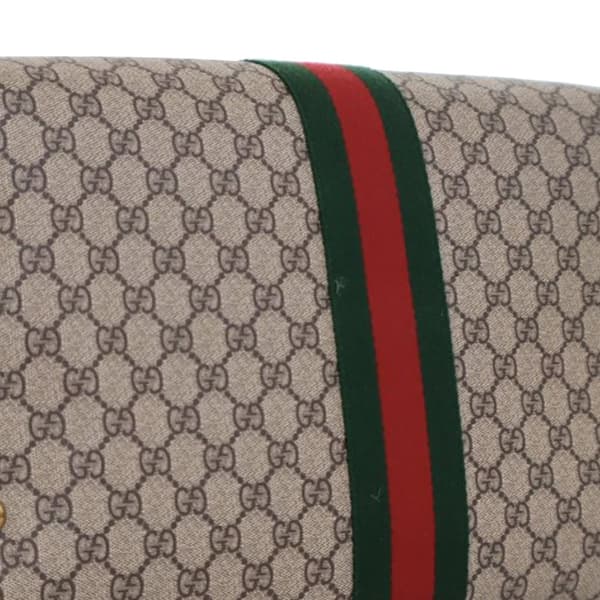 Pre-owned Gucci Medium GG Supreme Ophidia Carry-on Duffle Bag Brown