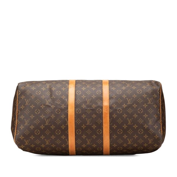 Pre-owned Louis Vuitton Monogram Keepall 55 Brown