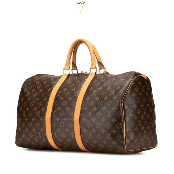 Pre-owned Louis Vuitton Monogram Keepall 50 Brown