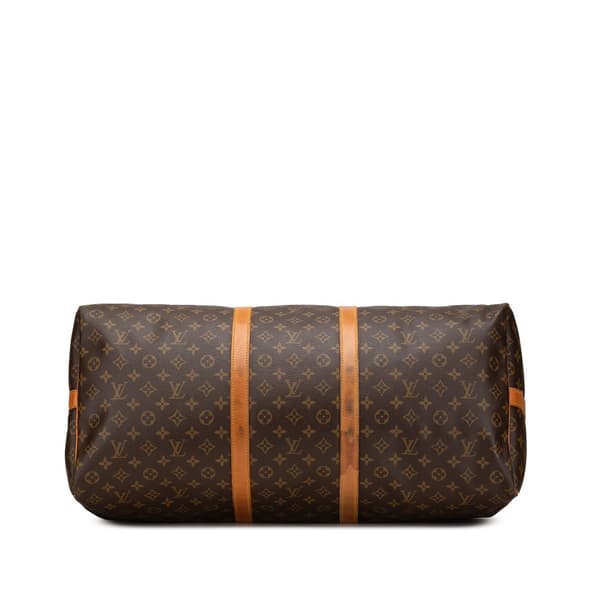 Pre-owned Louis Vuitton Monogram Keepall Bandouliere 60 Brown