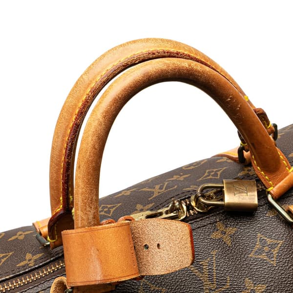 Pre-owned Louis Vuitton Monogram Keepall Bandouliere 60 Brown