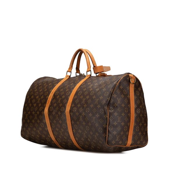 Pre-owned Louis Vuitton Monogram Keepall Bandouliere 60 Brown