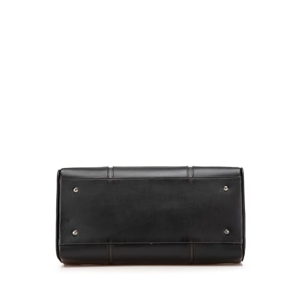 Pre-owned Burberry Leather Boston Bag Black
