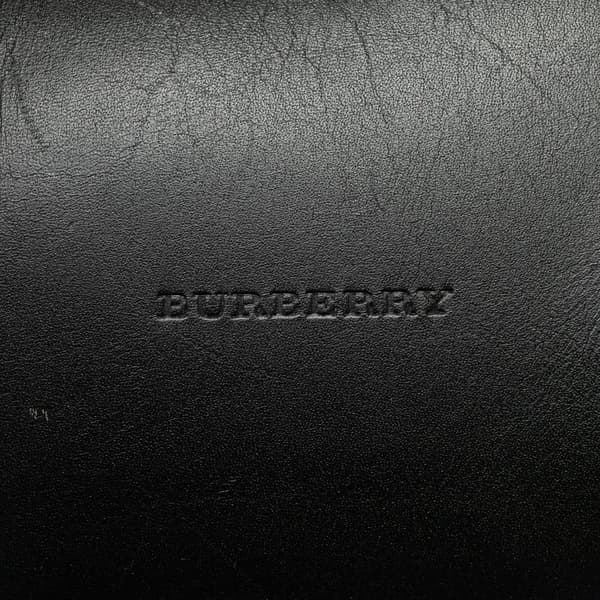 Pre-owned Burberry Leather Boston Bag Black