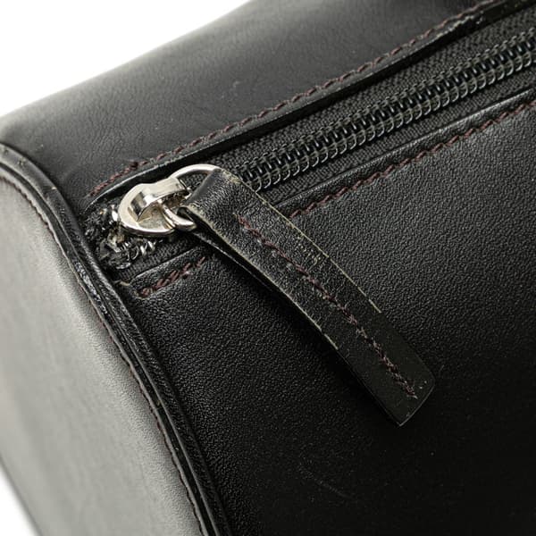 Pre-owned Burberry Leather Boston Bag Black
