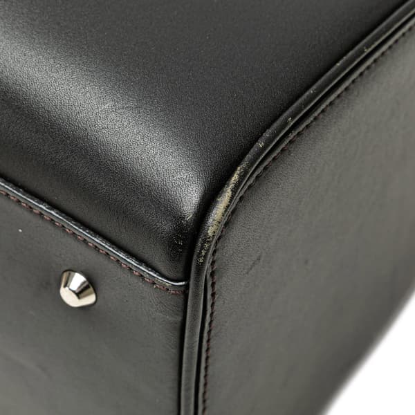 Pre-owned Burberry Leather Boston Bag Black