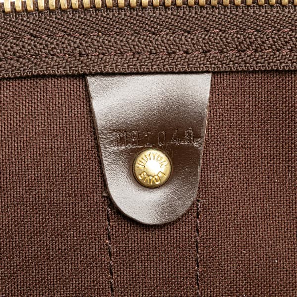 Pre-owned Louis Vuitton Damier Ebene Keepall 50 Brown