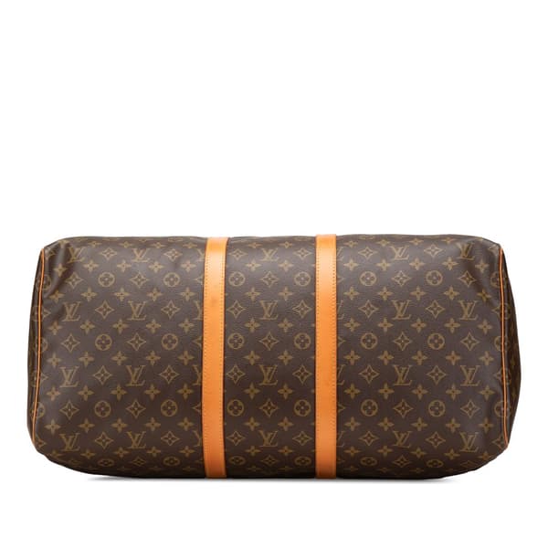 Pre-owned Louis Vuitton Monogram Keepall 55 Brown