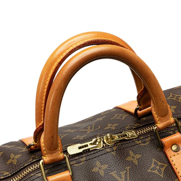 Pre-owned Louis Vuitton Monogram Keepall 55 Brown