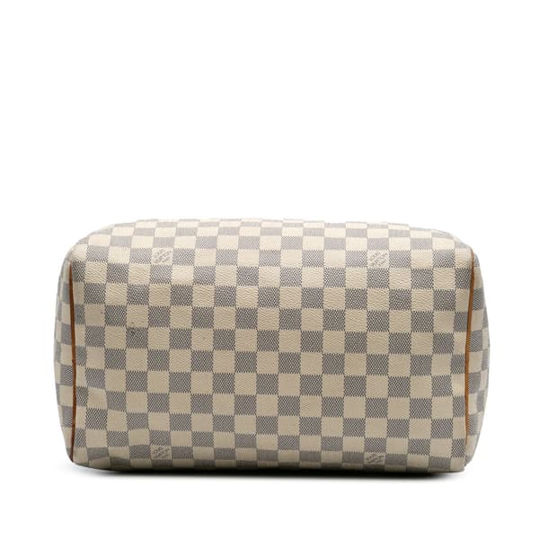 Pre-owned Louis Vuitton Damier Azur Speedy 30 White