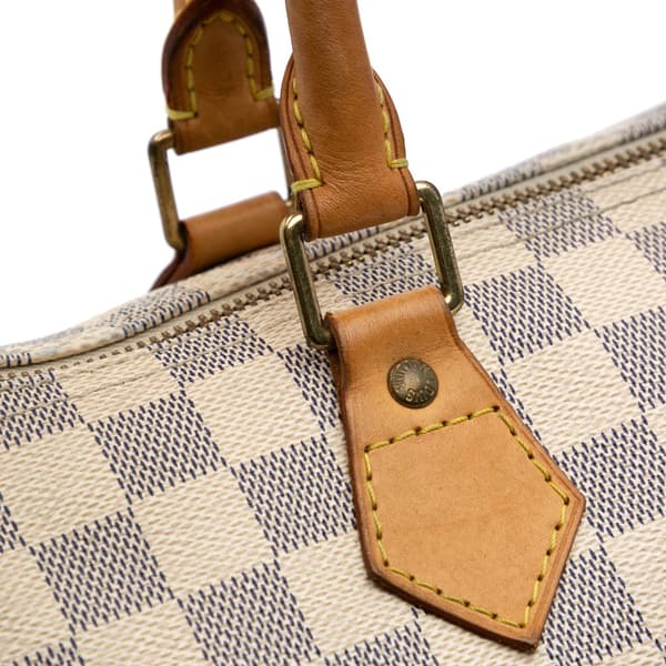 Pre-owned Louis Vuitton Damier Azur Speedy 30 White